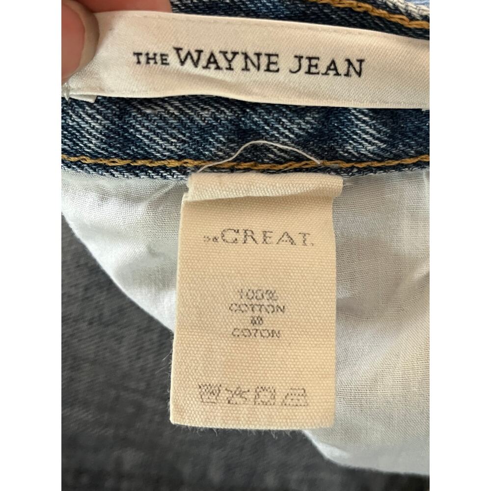 THE GREAT. The Wayne Jean Sz 27 - ✨ Fan Fave ✨ Cropped Wide Leg Raw Hem Denim - Picture 6 of 7